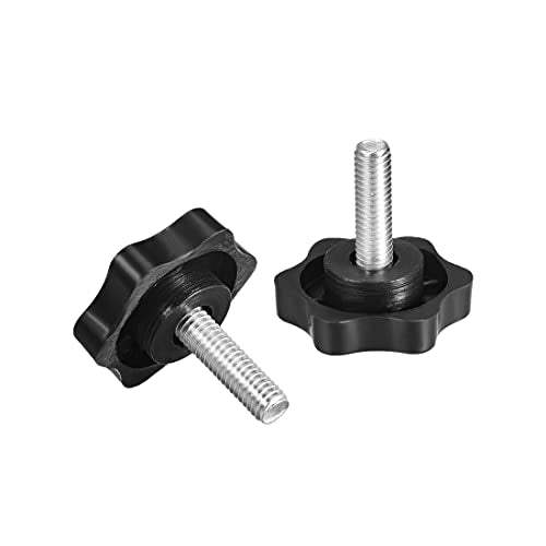 uxcell Clamping Handle Screw Knobs Handle Star Knob M6 x 20mm Male Thread 2pcs - size: M6x20mm
