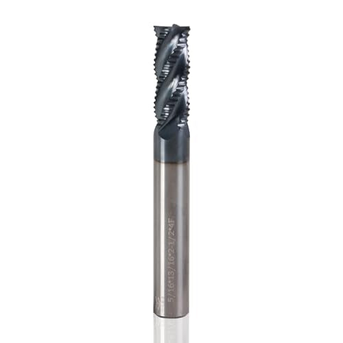5/16" 4 Flute Roughing End Mill AlTiN Coated Carbide, 1Pcs - size: 5/16 in