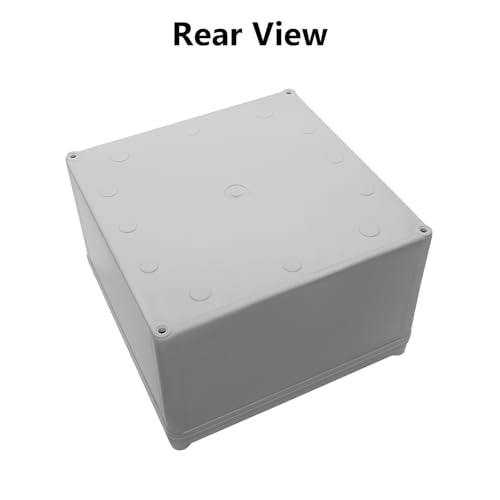 LeMotech Waterproof Dustproof IP67 Junction Box DIY Case Enclosure Gray 7.9 x 7.9 x 5.1 inch (200 x 200 x 130 mm) - size: 7.9" x 7.9" x 5.1" (1pc)