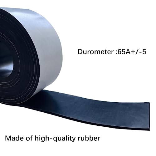 Solid Rubber Strips with Adhesive 1/8 (.125)" Thick X 2" Wide X 10'Long - size: 2"X10'X1/8, style: With Adhesive