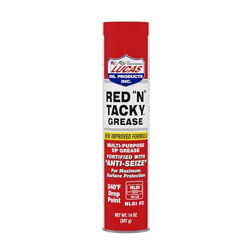 Lucas Oil 10005 Red "N" Tacky Grease - 14 Ounce Cartridge (Pack of 30) - size: 14 Ounce, style: 30 Pack