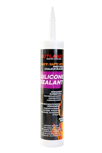 Rutland Black High Temp Silicone Sealant RTV Gasket Maker - Heat Resistant Glue & Black RTV Silicone Sealant Adhesive, Gasket Sealer 500F