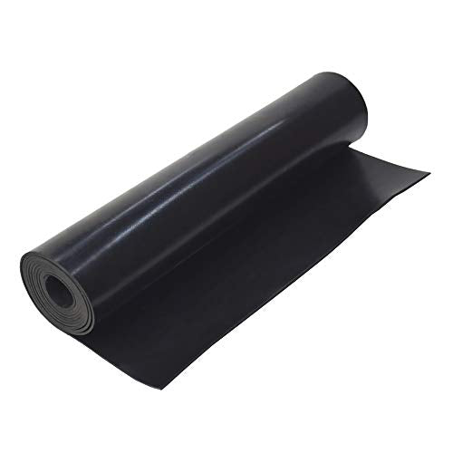 DOBTIM Neoprene Rubber Sheet Rolls 1/16 (.062)" Thick X 12" Wide X 5' Long, Solid Rubber Strips Use for Gaskets DIY Material, Supports, Leveling, Sealing, Protection, Abrasion, Flooring, Black - size: 12" X 5', style: .062" thick (No Adhesive）