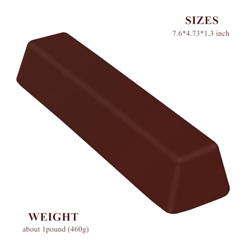 Brown Tripoli Buffing Polishing Compound Medium Course Metal Polish Compound Used for Cutting & Removing Scratches from Aluminum & Stainless Steel Wood - 1 Pound Bar - color: Brown