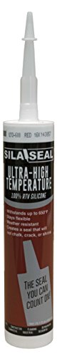 SILA-SEAL Ultra-High Temperature Red (600 Degree) 100% RTV Silicone with reclosable Nozzle (case of 12)