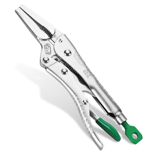 SK 6.5" Long Nose Locking Pliers, Vice Grips, Premium CR-V Steel - size: 6.5" Single