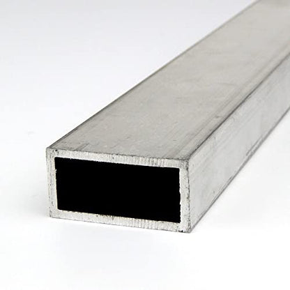 OnlineMetals 6063 Aluminum Rectangular Tubing, Unpolished (Mill) Finish, Extruded, T52 Temper, ASTM B221, AMS-QQ-A 200/9, 1" Height, 4" Width, 0.125" Wall Thickness, 72" Length - size: 4" width| 1" Ht| 0.125" Thk, style: 72" length