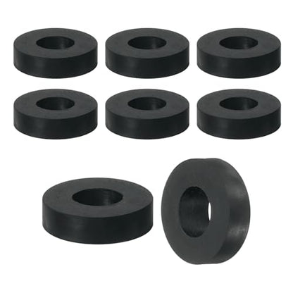uxcell 10Pcs Thick Rubber Spacer, 1-1/2 Inch OD x 11/16 Inch ID x 3/8 Inch Thickness Round Rubber Bushings Anti Vibration Flat Spacer Washers for Home Industrial Machinery - size: 1-1/2 Inch OD x 11/16 Inch ID x 3/8 Inch T