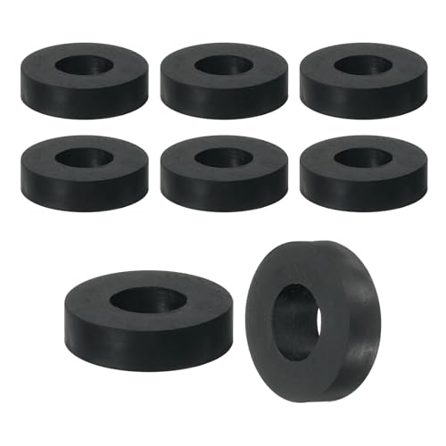 uxcell 10Pcs Thick Rubber Spacer, 1-1/2 Inch OD x 11/16 Inch ID x 3/8 Inch Thickness Round Rubber Bushings Anti Vibration Flat Spacer Washers for Home Industrial Machinery - size: 1-1/2 Inch OD x 11/16 Inch ID x 3/8 Inch T