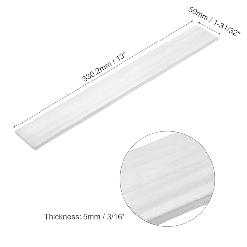 MECCANIXITY Square Aluminum Flat Bar, 3/16" (5mm) Thick x 1-31/32" (50mm) Width x 13" (330.2mm) Long 6063 Aluminum Flat Plate Solid New Mill Stock Silver for Industrial Building - size: 3/16" x 1-31/32" x 13"