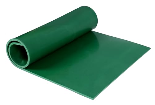 Neoprene Rubber Sheet Solid Rubber Strips Roll Mat PadInsulation High Temperature Rsistant for DIY Gaskets, Pads, Sealing, Cushion (Green, 12" X 23" X 3/16" (.187")) - color: Green, size: 12" X 23" X 3/16" (.187")