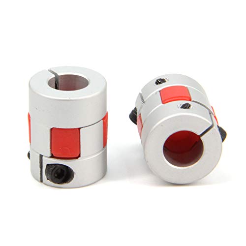 2PCS 10mm to 10mm Aluminium Plum Flexible Shaft Coupling Diameter 20mm Length 25mm Connector Flexible Coupler for 3D Printer CNC Machine and Servo Stepped Motor（10x10mm） - size: D20 L25, style: 10x10mm