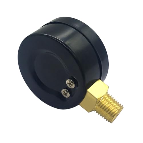 Uenede 0-300PSI Pressure Gauge 1/4" NPT Brass Bottom Mount with Bushing - size: 300PSI(1/4"NPT)