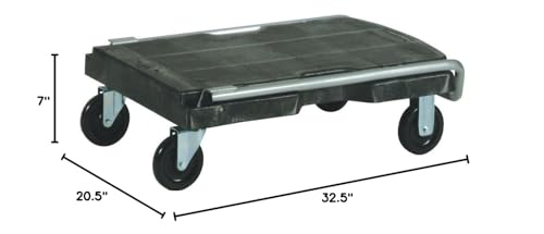 Rubbermaid Commercial Products Triple Trolley Folding Handle Dolly/Cart/Platform Truck with wheels, 500 lbs Capacity, for Moving/Warehouse/Office - style: 500 lb. Capacity, 5" Casters