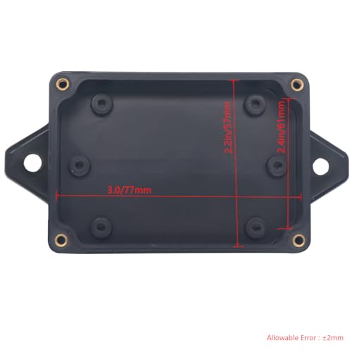 Junction Box IP65 Waterproof ABS Plastic Electrical Project Case Power Junction Boxes, Project Box with Fixed Ear Black 3.3 x 2.3 x 1.3Inch (83 x 58 x 33mm) - color: Fixed Ear Design, size: 3.3”x2.3”x1.3”