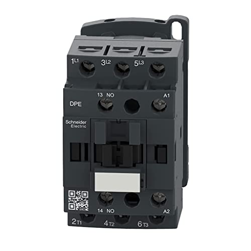 Schneider Electric - Easy TeSys DPE IEC Contactor - Non Reversing Contactors for Resistive Load and Motor Control Applications up to 9A/690V AC,3HP at 480V AC 3 Poles (3NO),120V 50/60Hz Coil,DPE09G7 - size: 3HP 460V