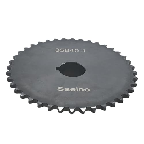 #35 Roller Chain Sprocket Type B 1 inch Bore 40 Tooth, Hardened Antirust 1045 Steel Drive Sprockets 35B40-1