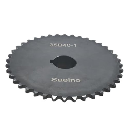 #35 Roller Chain Sprocket Type B 1 inch Bore 40 Tooth, Hardened Antirust 1045 Steel Drive Sprockets 35B40-1