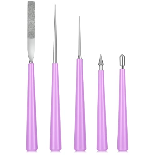 5 PCS Bead Reamer for Jewelry Making, Bead Reamer Hole Enlarger Tool for Glass Plastic Metal Wood Beads, Remove Burrs Smooth Edges