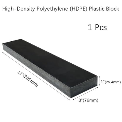 High-Density Polyethylene (HDPE) Plastic Block 1" x 3" x 12",HDPE Plastic Tapping Block for Machining,Home Improvements,DIY Projects (Black) - color: Black, size: 1" x 3" x 12"