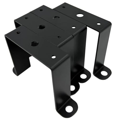 4 PCS 3x3" Square Tube Strap Clamps, 3 inch pipe strap, metal u clamp bracket for mounting,Powder Coated Black - size: 3x3"