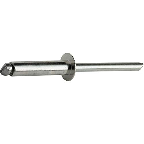 Fastenere Pop Rivets - 1/4" x 1/2" (25pcs) Heavy Duty, Open-End, Stainless Steel, Dome-Head Blind Rivets, Corrosion-Resistant, High Tensile & Shear Strength, 8-8 Gap 0.376"-0.500" - size: 1/4" x 1/2" (8-8) (25 Pack)