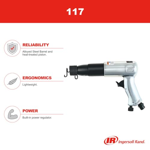 Ingersoll Rand 117 3 1/2" Stroke Long-Barrel Air Hammer - size: 0, style: 117 - Tool Only