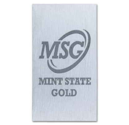 1 oz Aluminum Bar (Flat Style) .999 Pure Paperweight - color: Aluminum