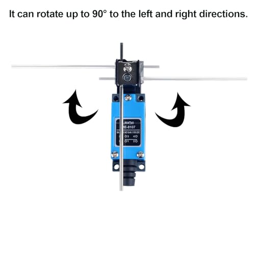 Momentary Limit Switch Travel Switch, Side-Rotating Adjustable Rod, NO and NC Self-Resetting Momentary Switch (4pcs) - style: ME-8107