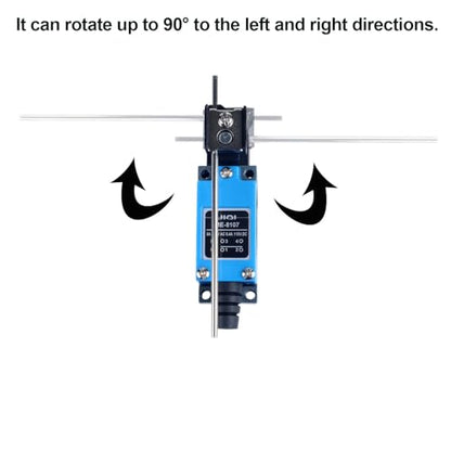 Momentary Limit Switch Travel Switch, Side-Rotating Adjustable Rod, NO and NC Self-Resetting Momentary Switch (4pcs) - style: ME-8107