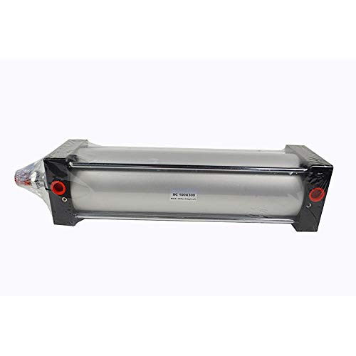 INTBUYING Air Cylinder Pneumatic Buffer Standard Cylinder Aluminum Alloy Magnetic Rod Dual Action Single Rod- SC 100 x 300 PT Bore:4" Stroke:12" - size: SC 100 x 300 PT Bore:4" Stroke:12"