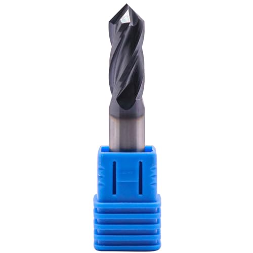 4 Flute 90° Solid Carbide Drill Mill Set(2Pcs, 3/8"), AlTiN Coated - size: 2Pcs 3/8"