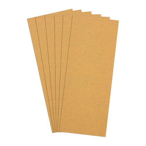 6 Pcs 100 Grit Sandpaper 3.6 x 9 Inch Sand Paper Alumina Gold - size: 3.6 x 9 Inch(100 Grit)