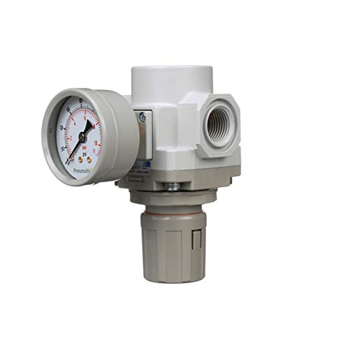 PneumaticPlus SAR400-N04BG Compressed Air Pressure Regulator, 1/2" NPT - size: 1/2" NPT