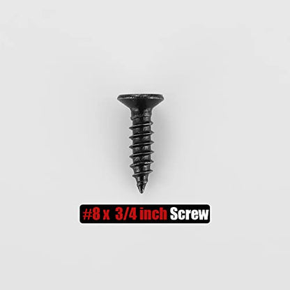 JQK #8 x 3/4" Black Screw, Flat Head Phillips Wood Screw 18-8 S/S Electroplating Black Stainless Steel, #8 x 3/4-Inch, 100-Piece, SB4220-P100 - color: Black, size: #8 x 3/4 IN(100 Pcs)