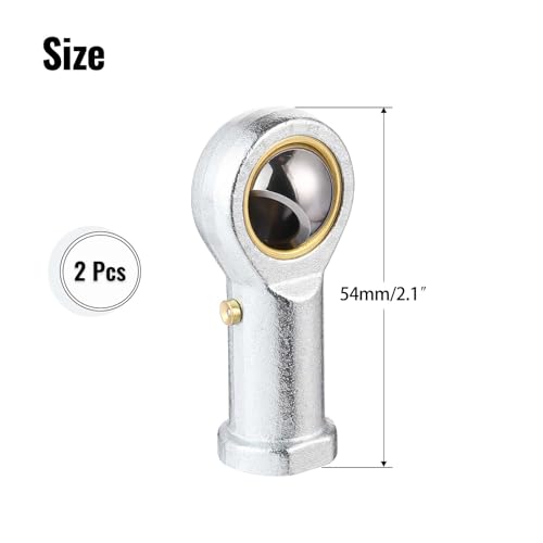 2Pcs PHSB6 Rod End Bearing 3/8 Inch Bore Pre-Lubricated 3/8-24 Female Thread Left Hand Heim Joint with Jam Nuts - size: 3/8, style: Left Hand