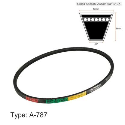 uxcell A787 V-Belts 787mm Inner Girth 13mm Top Width 8mm Thickness A-Section Rubber Drive Transmission Belt - size: 787mm