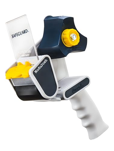 MDJ by Excell Packing Tape Gun Dispenser with Safety Blade Cover, 2 Inch Wide Carton Packing Tape for Commercial Packaging, Shipping, Moving, Carton and Box Sealing