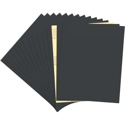 15 PCS Wet Dry Sandpaper 2000 Grit Sheets for Polishing & Finishing - color: 2000G, size: 9x11 Inch