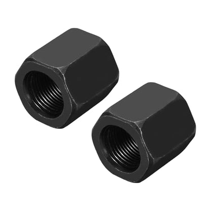 MECCANIXITY M20x2.5mm Hex Coupling Nuts 32mm/1.3" Coarse Thread Black 2Pcs - size: M20 x 2.5 x 32mm