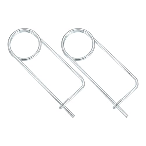 MECCANIXITY 2pcs Steel Brooch Cotter Pins, 0.2x6.89 Inch (5x175mm) Brooch Shape Cotter Safety Spring Pin, Quick Locking Fastener for Garden, Farm, Lawn, Rectangle - size: M5x175mm