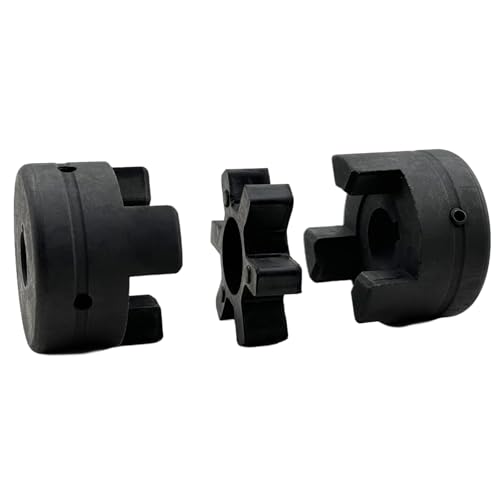 1/2" to 5/8" L075 Flexible 3-Piece L-Jaw Coupling Coupler Set & Rubber Spider for Log Wood Splitter,Multi-Flex Couplings L075-1/2-5/8