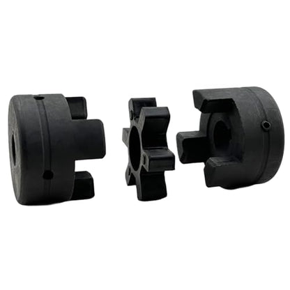 1/2" to 5/8" L075 Flexible 3-Piece L-Jaw Coupling Coupler Set & Rubber Spider for Log Wood Splitter,Multi-Flex Couplings L075-1/2-5/8
