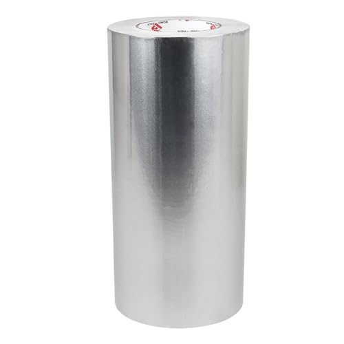 BOMEI PACK Aluminum Foil Tape,Heavy Duty Metal Duct Tape,High Temperature Silver Tape,Perfect for Sealing & Patching,HVAC,Air Ducts,Insulation and Metal Repair (12 Inch x 55 Yards) - size: 12 Inch x 55 Yards