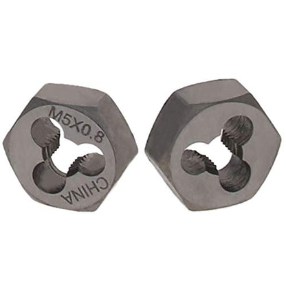 Utoolmart Hex Rethreading Die, M5 x 0.8 Pitch, Carbon Steel Thread Die, Hex Rethreading Die Machine Thread Die, Hexagon Taper Pipe Die, 1 Pcs - size: M5×0.8 Standard Teeth