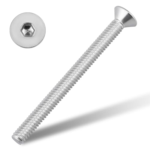 5/16-18 x 2-1/2" Flat Countersunk Head Socket Cap Screws, Full Machine Thread Coverage, Allen Hex Drive, 304 Stainless Steel 18-8 SS, 10 PCS - size: 5/16-18 x 2-1/2"