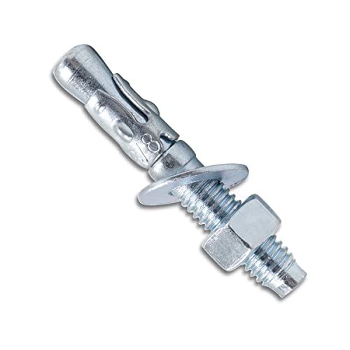 3/8" x 2-1/2" Concrete Wedge Anchors, Zinc Plated Concrete Anchors - size: 3/8" x 2-1/2"