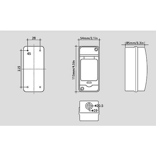 2 Way Circuit Breaker Box, IP65 Waterproof, for Indoor and Outdoor - style: 2 WAY-2.1*4.7*3.5Inch