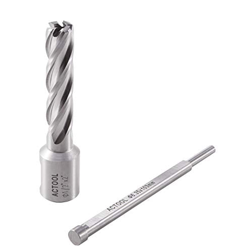 1/2" Diameter × 2" Depth of Cut HSS ANNULAR Cutter with 3/4'' Weldon Shank - size: 1/2'' x 2''