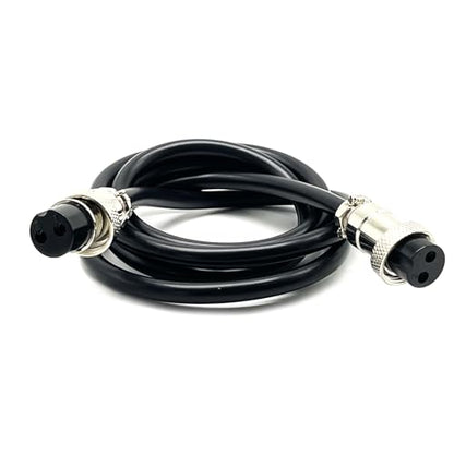 3.28 ft GX20 2 Pin Double Female Cable, GX20 2Pins Female to Female Head Aviation Cordset Electrical Connector Panel Mount Circular Metal Adapter Cordset for Ships 10A 250V 15AWG (1meter) - size: GX20 2Pin
